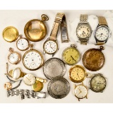 Mixed Lot of Vintage Watch Parts for Repair