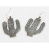 Sterling Silver Cactus Earrings