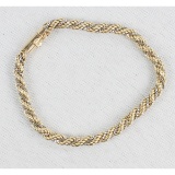 14k White and Yellow Gold Womens Rope Bracelet