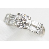 14K White Gold and Diamond Ring