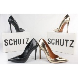 2 Pairs of Schutz Leather Pumps Sz 8 Black, Gold