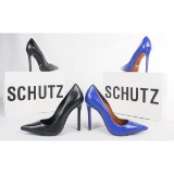 2 Pairs of Schutz Leather Pumps Sz 6 Black, Blue