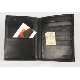 Coach Black Men's Calfskin Large Pocket Wallet