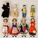 Lot of 8 Small Children's Dolls