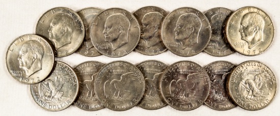 15 Circulated Eisenhower Dollars