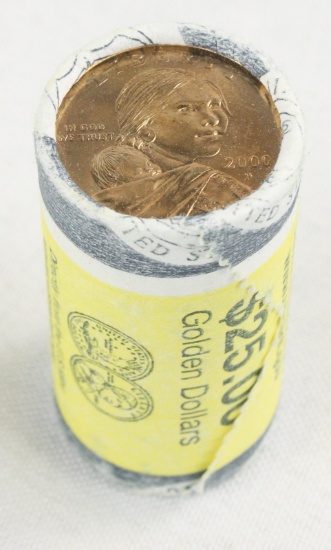Lot of 2 Sacagawea $25 Bullion Coin Rolls