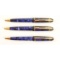 Waterman Phileas Coral Blue & Gold Marble RB 3 Lot