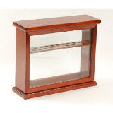 Levenger 20 Pen Wood & Glass Display Case