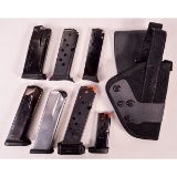 Lot of 7 Misc. Pistol Magazines & Holster