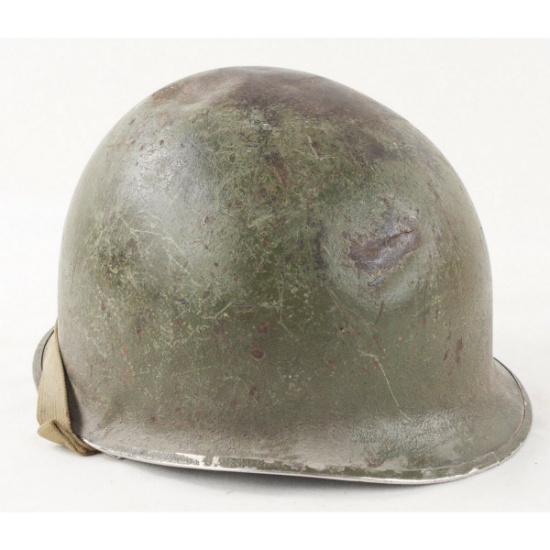 WWII M1 Helmet and Liner, Fixed Bale
