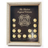 The Thirteen Original Colonies Framed Buttons