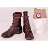 WWII Paratrooper Boots and Overseas Cap
