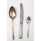 WWII NSDAP Silverware, 2 Spoons, 1 Knife