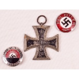 Lot of 2 German Buttons & Iron Cross