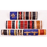 Lot of 3 WWII German Campaign Ribbon Bars