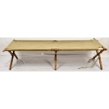 US Military Wooden and Canvas Cot