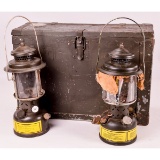 Desert Storm Era Lanterns With Carry Case