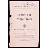 WWII US Command of Black Troops Booklet