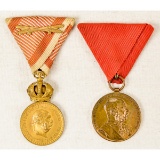 2 Austria Hungary Military Medals