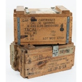US Military Wooden Ammo Crates (2)