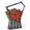 Red Poppies in Slant Handled Basket Doorstopper