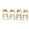 4 Vintage Wood School Chairs