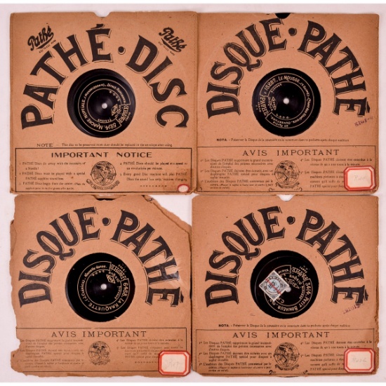 Lot of 4 Pathe 10" Disc Records
