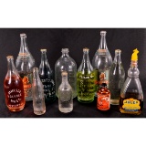 Lot of 11 Vintage Beverages/Glass Bottles