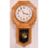 New Haven Clock Co 8 Day Erie Regulator Wall Clock