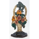 Cast Iron Floral Doorstop