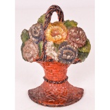 Basket of Flowers Cast Iron Doorstopper