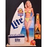 Lot of Two Cardboard Beer Cut Out Ads