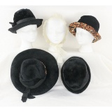 Lot of 4 Vintage Hats & 1 Bonnet Lot