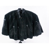 Victorian Beaded Velvet Short Cape/Caplet