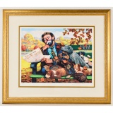 Framed Fall Guys Offset Lithograph