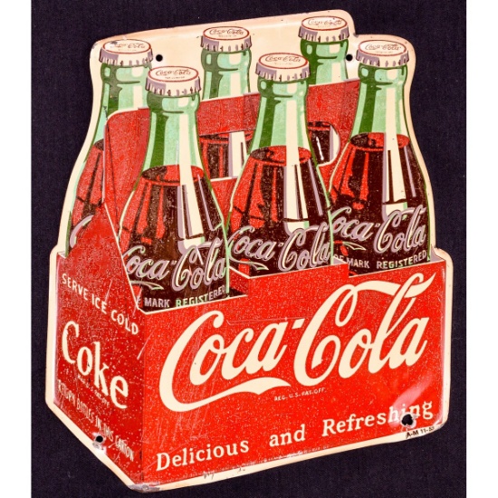 Coca-Cola 6 Pack Tin Litho Ad