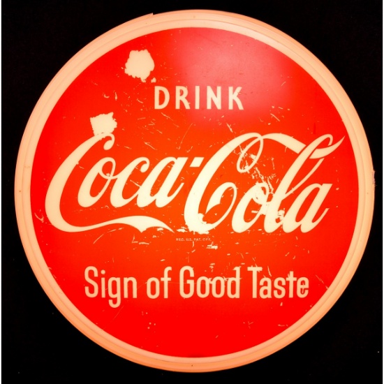 Coca-Cola "Sign of Good Taste" Button Sign