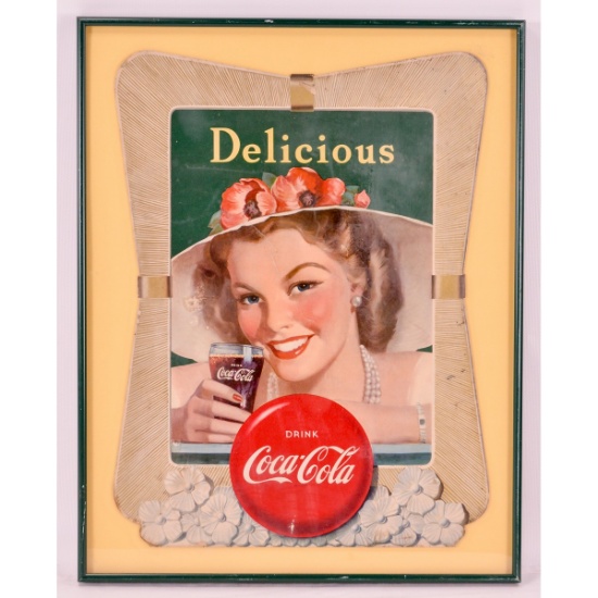 Coca-Cola Framed Ad "Delicious"