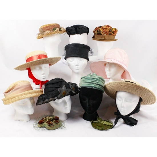 26 1950s-60s Ladies Hats & a Muffler