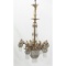 Classic Vintage Brass and Crystal Hanging Fixture