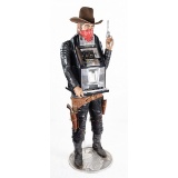 Mills 5 Cent Slot Machine with Black Bart Figure