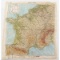 WWII US Air Force Silk Survival Map for France