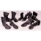 5 Pairs of Leather Military Boots Sizes 6.5-9