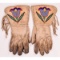 Pair of Leather Beaded Gloves