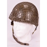 Post-WWII M1 Helmet w/ Modern Liner & Camo Net