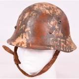 WWII Bulgarian M36/A Camo Helmet