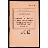 US WWII FM 23-36 Field Manual COLT CALIBER