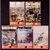 Lot of 5 WWII Battles Ballantine's History Books