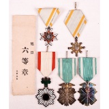 Lot of 5 Japanese Medals