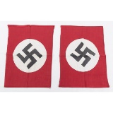 Pair of Two Identical Nazi Party Flags/Pennants